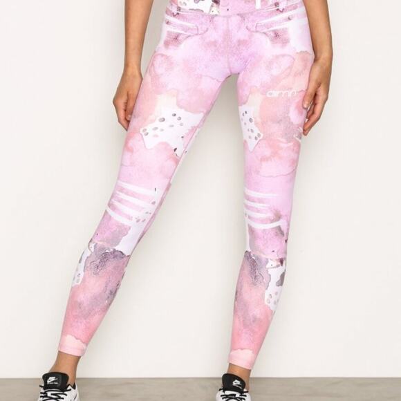 Aimn | Brave Spirit Abstract Watercolor Workout Compression Leggings Small - Picture 3 of 9